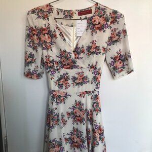 Floral White Dress
